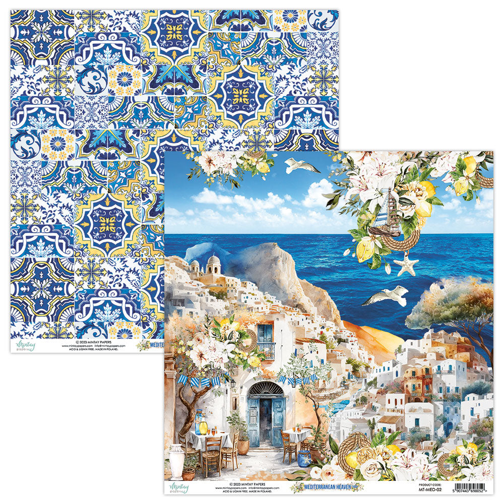 Mediterranean Heaven - 12 x 12 Paper Set - Mintay Papers