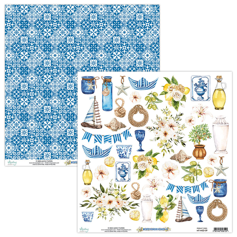 Mediterranean Heaven - 12 x 12 Paper Set - Mintay Papers