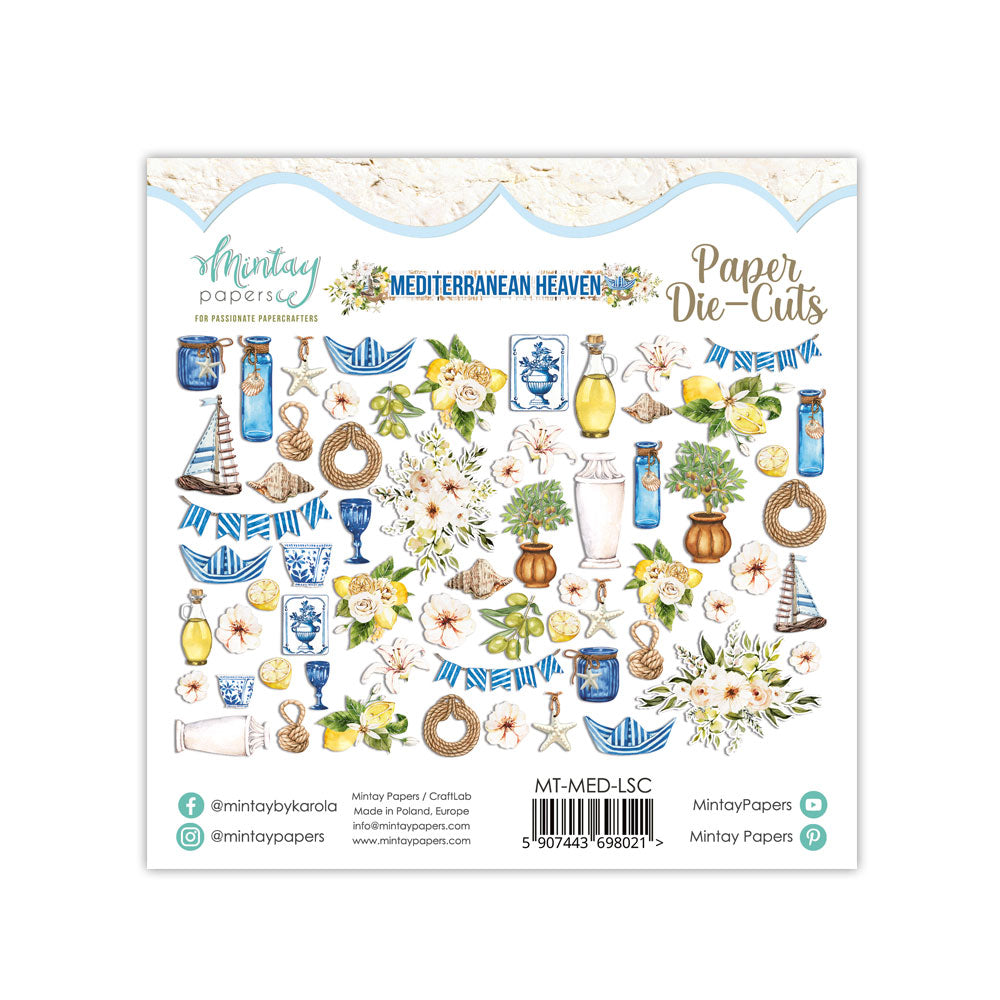 Mediterranean Heaven - Paper Die-Cuts, 60 Pcs. - Mintay Papers