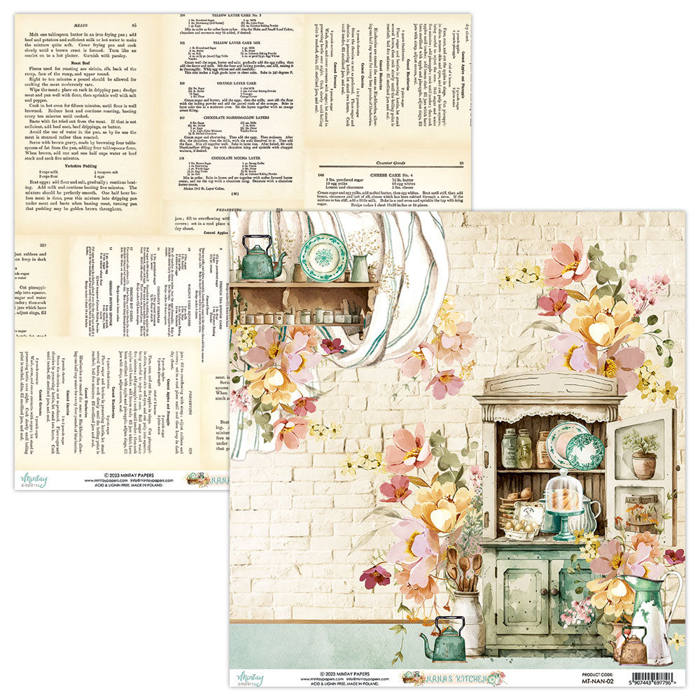 Nana's Kitchen - 12 x 12 Paper Set - Mintay Papers