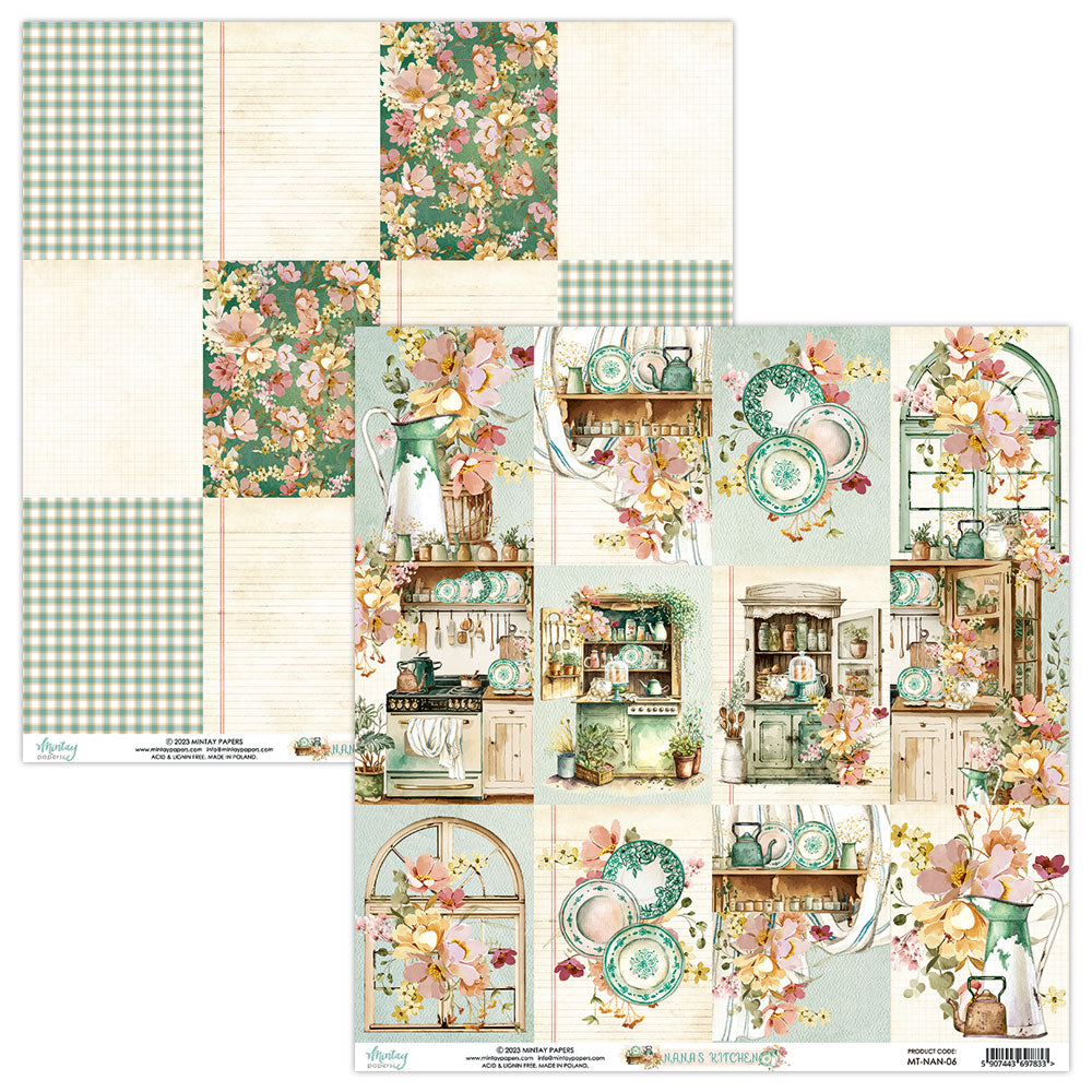 Nana's Kitchen - 12 x 12 Paper Set - Mintay Papers
