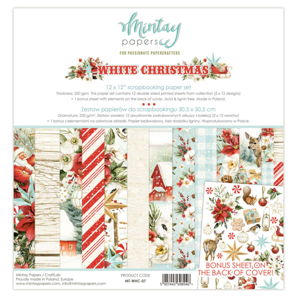 White Christmas - 12 x 12 Paper Set - Mintay Papers
