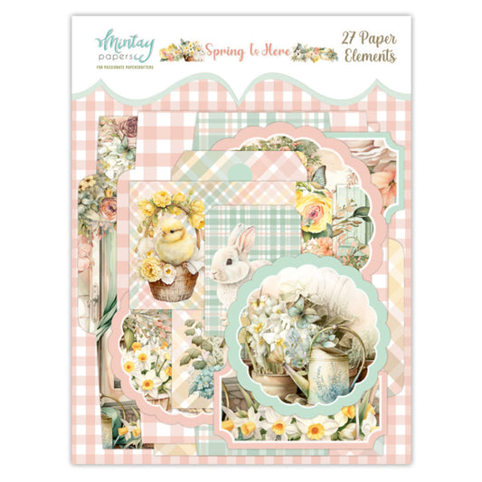 Mintay Papers - Spring Is Here - Paper Elements - 27 PCS