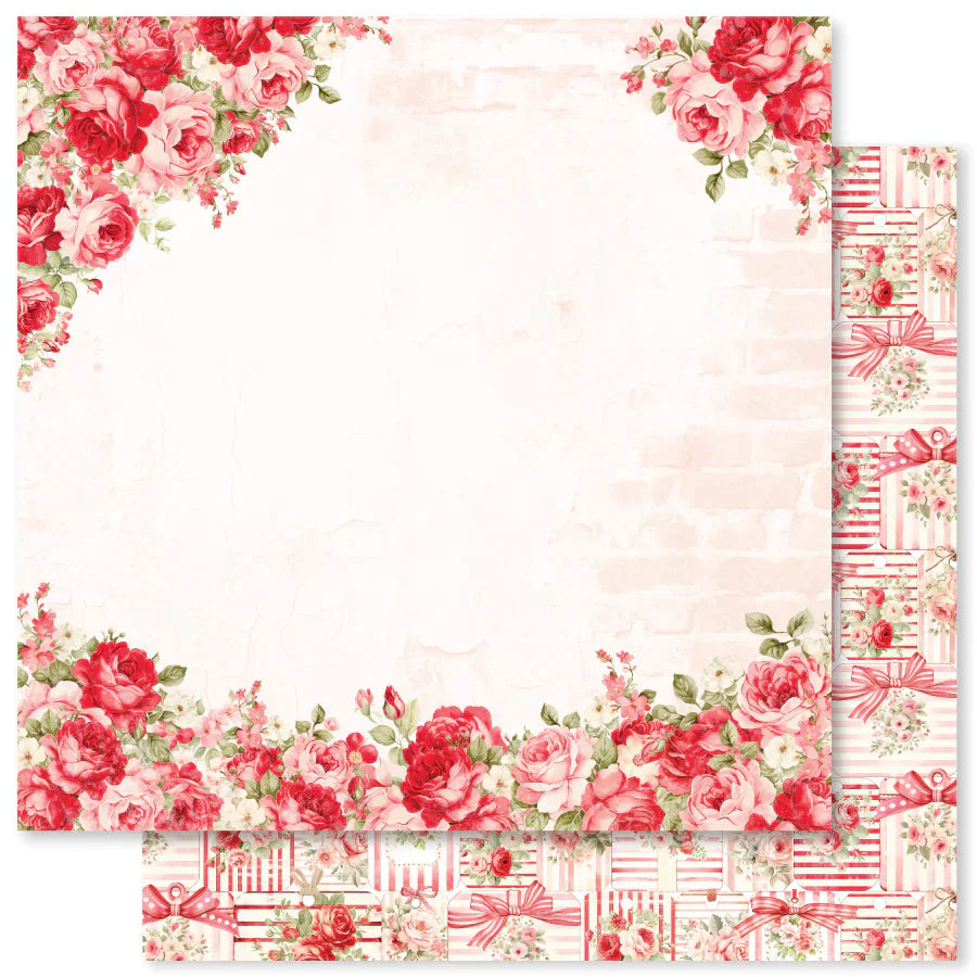 12 x 12 Inch - Candy Kisses - Double Sided Paper - Paper Rose