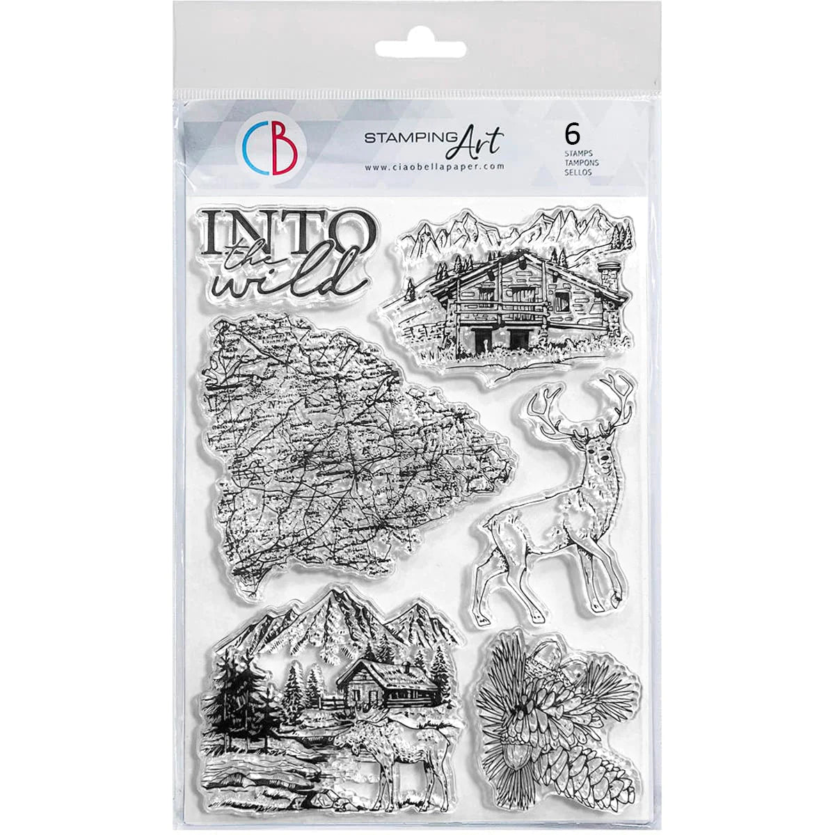 6x8 - Clear Stamp Set - Into The WIld - Ciao Bella