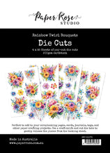 Die Cuts - Rainbow Twirl Bouquets - Double Sided Paper - Paper Rose