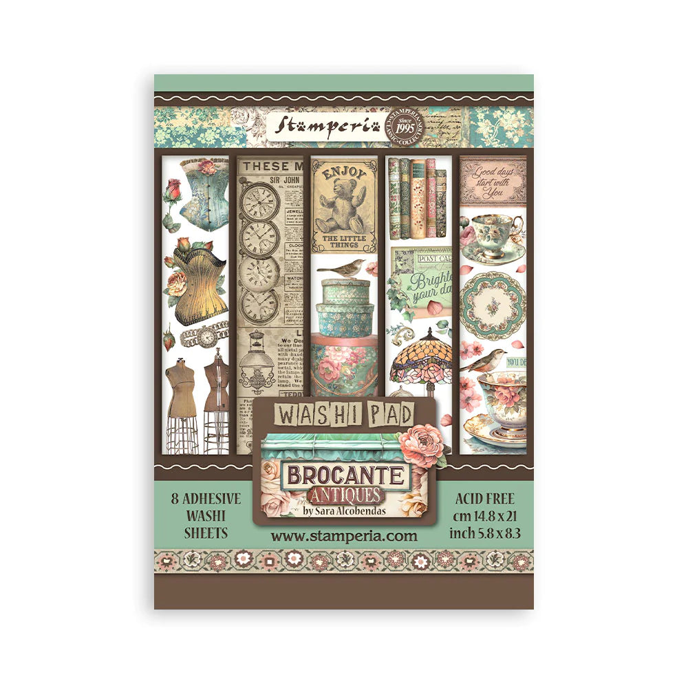 Washi Pad - A5 - 8/Pkg - Brocante Antique - Stamperia