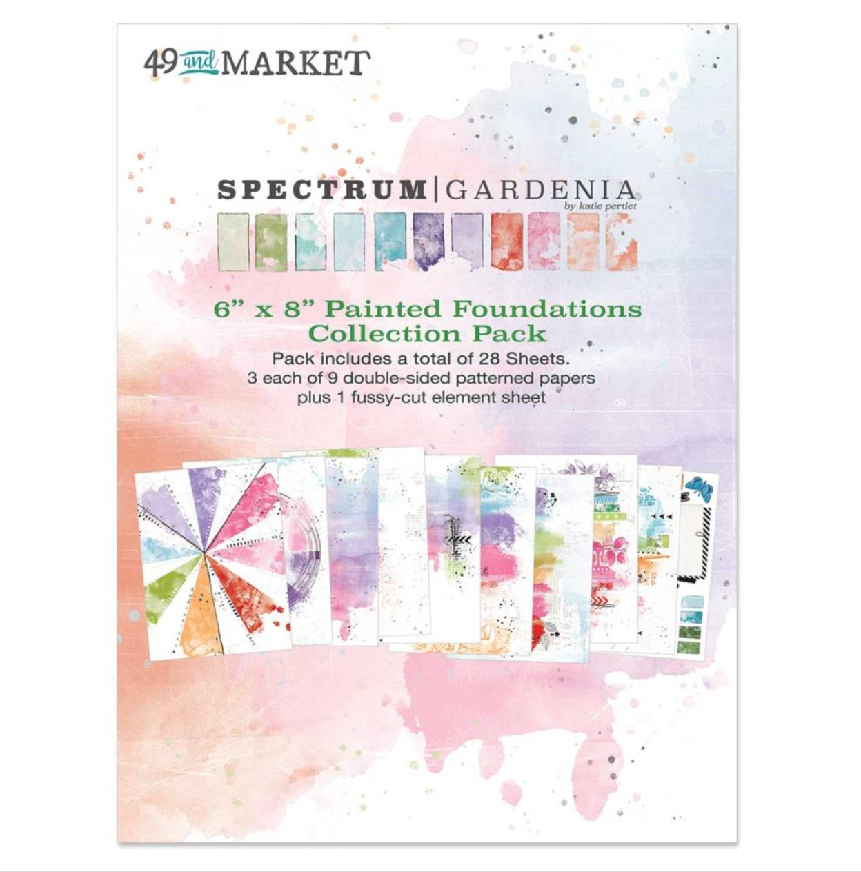 6x8 Inch - Spectrum Gardenia Painted Foundations - 49 and Market