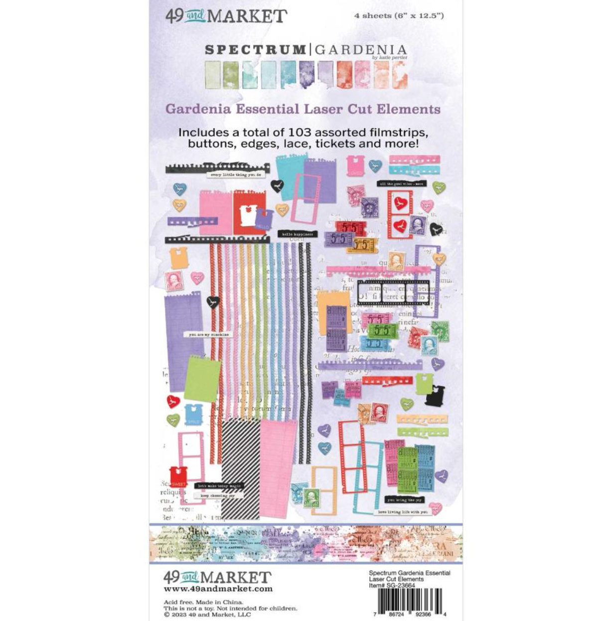 Essential Laser Cut Elements - Spectrum Gardenia - 49 and Market