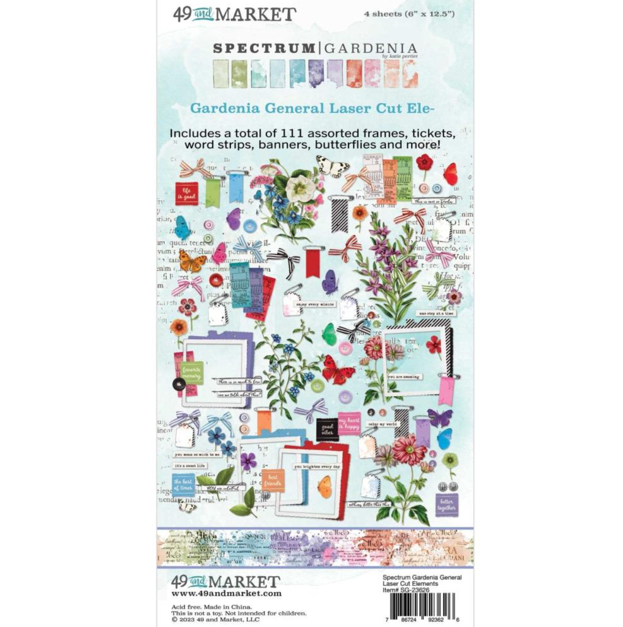 General Laser Cut Elements - Spectrum Gardenia - 49 and Market