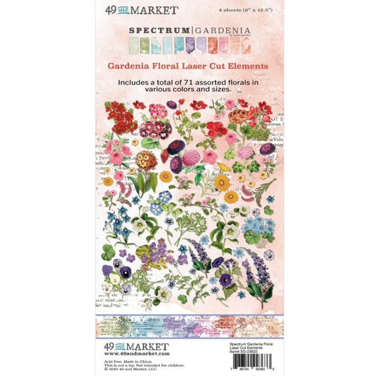 Floral Laser Cut Elements - Spectrum Gardenia - 49 and Market