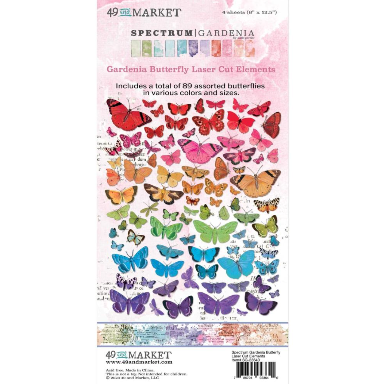 Butterfly Laser Cut Elements - Spectrum Gardenia - 49 and Market