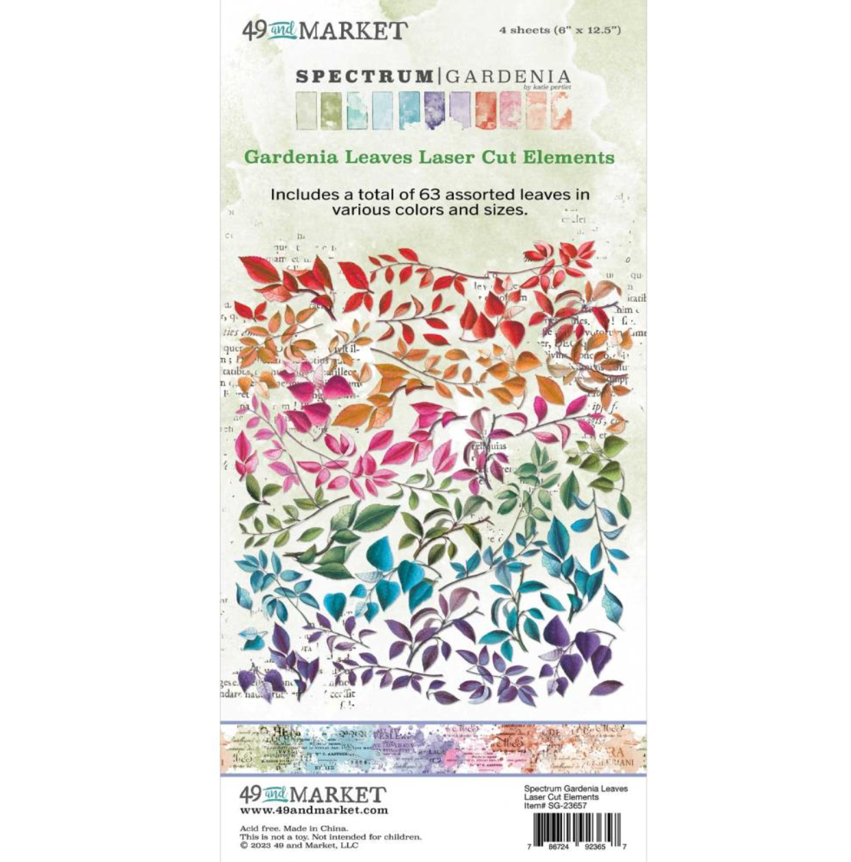 Leaves Laser Cut Elements - Spectrum Gardenia - 49 and Market