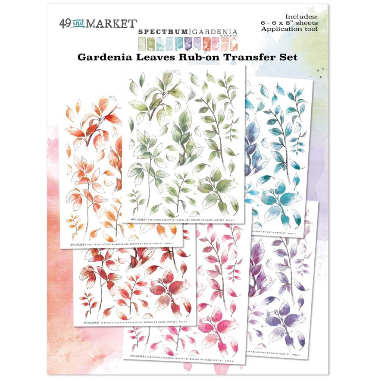 Leaves Rub-Ons - Spectrum Gardenia - 49 and Market