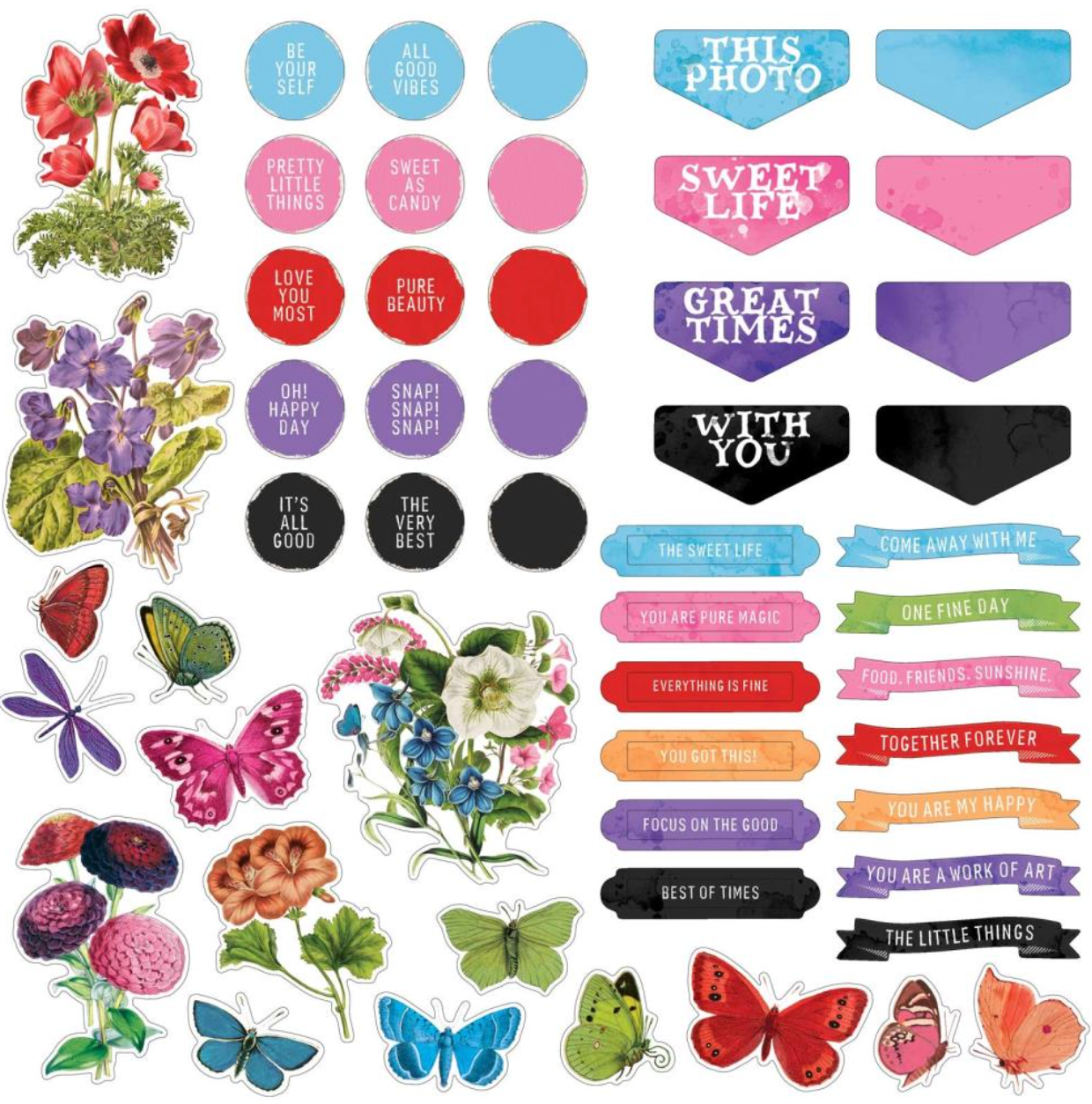 Chipboard Set - Spectrum Gardenia - 49 and Market