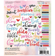 Chipboard Word Set - Spectrum Gardenia - 49 and Market