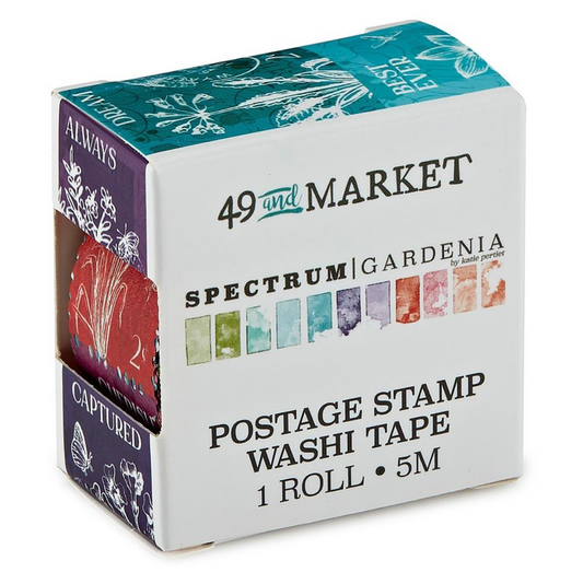 Colored Postage Stamp - Washi Tape Roll - Spectrum Gardenia - 49 and Market