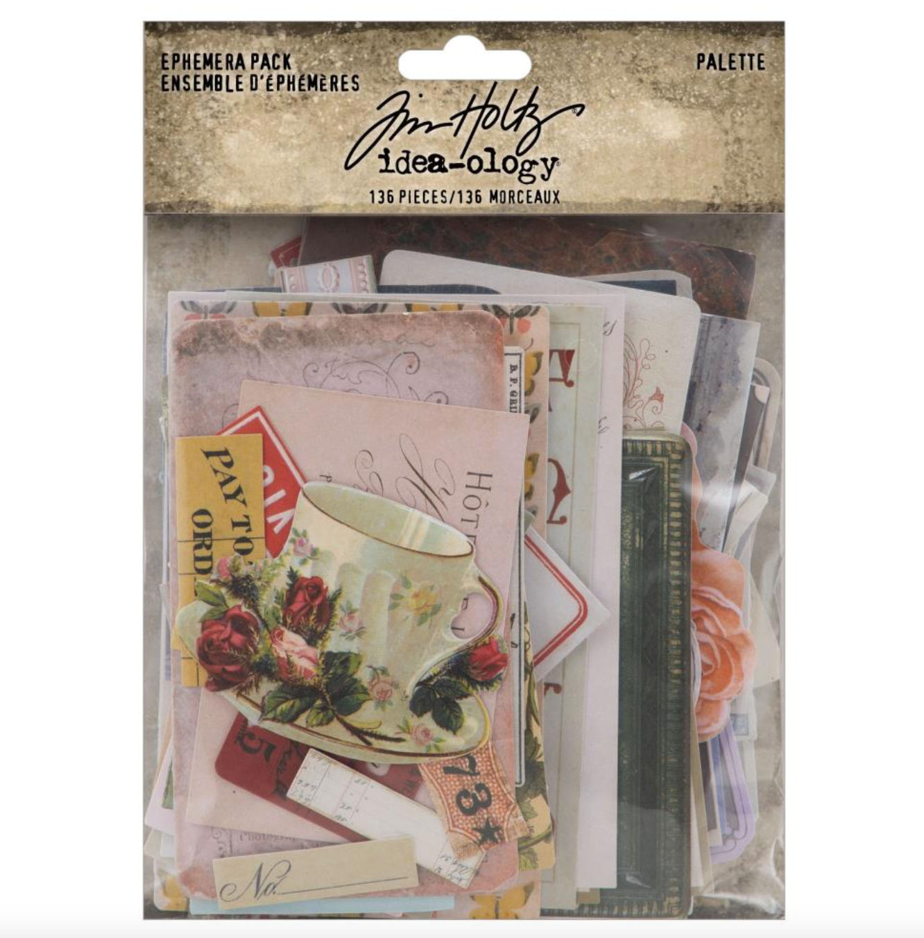 Palette - Ephemera Pack 136 pcs - Tim Holtz - Ideaology