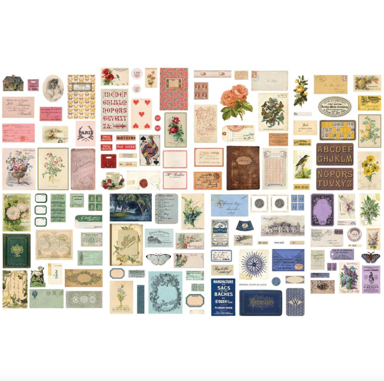 Palette - Ephemera Pack 136 pcs - Tim Holtz - Ideaology