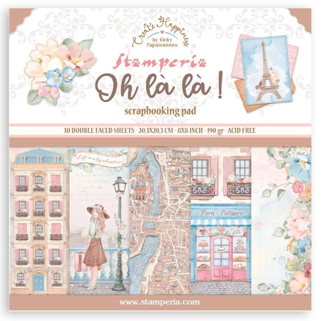 8x8 - Oh La La - Double Sided Paper Pad - Stamperia