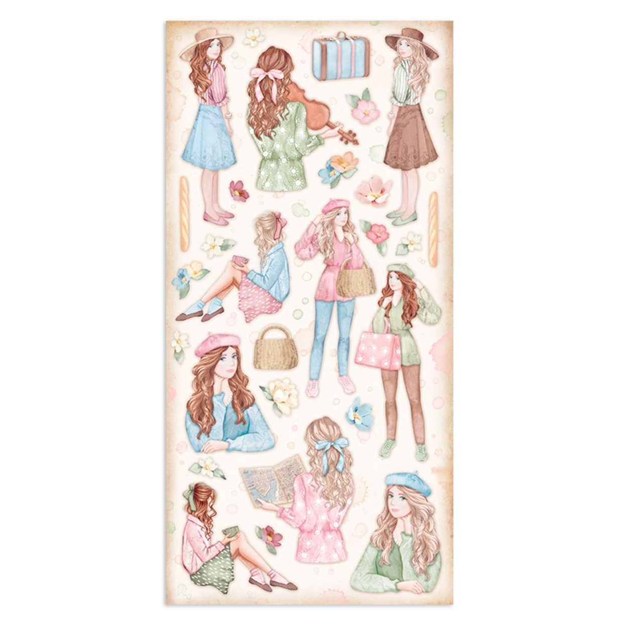 6x12 Inch - Collectables - Oh La La - Double Sided Paper Pad - Stamperia