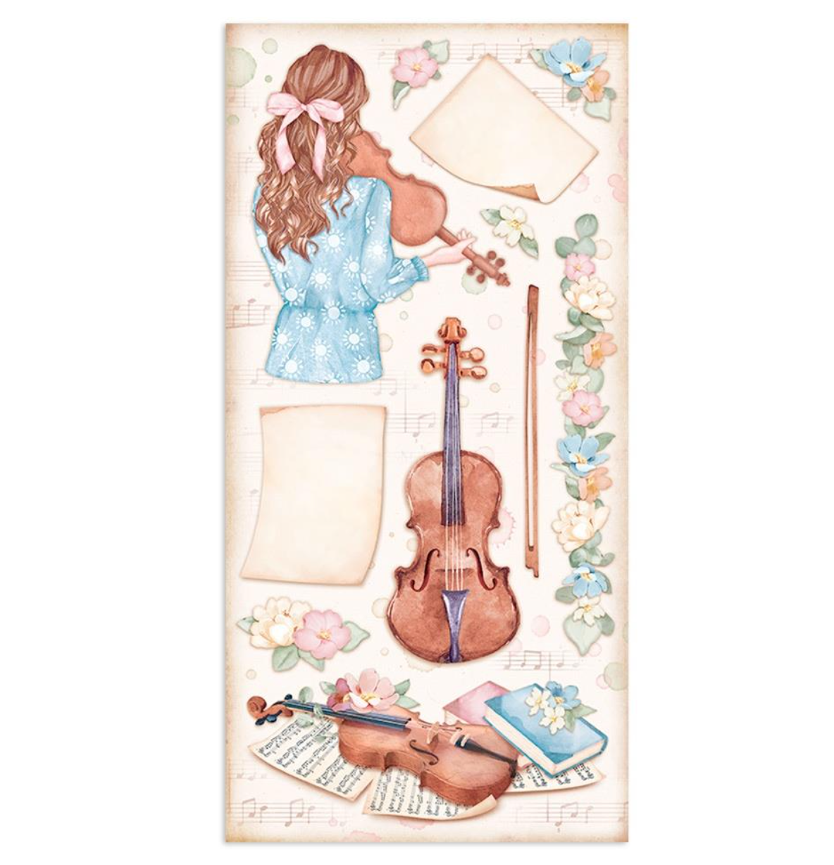 6x12 Inch - Collectables - Oh La La - Double Sided Paper Pad - Stamperia