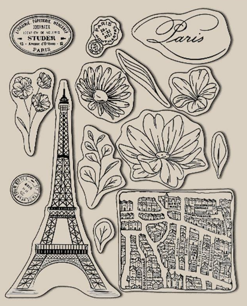 Stamp - Oh La La - Tour Eiffel - Stamperia