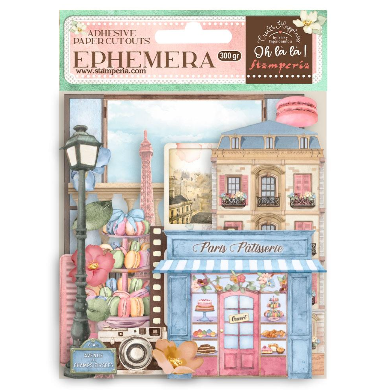 Ephemera - Elements - Adhesive Paper Cut Outs - Oh La La - Stamperia