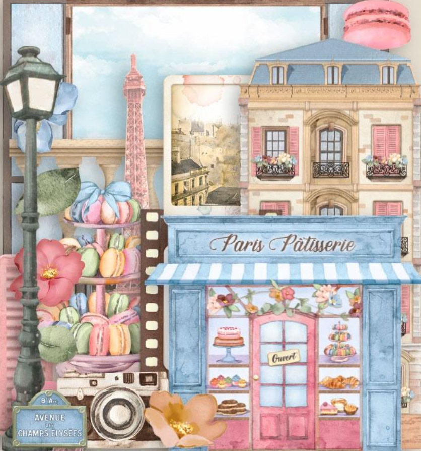 Ephemera - Elements - Adhesive Paper Cut Outs - Oh La La - Stamperia