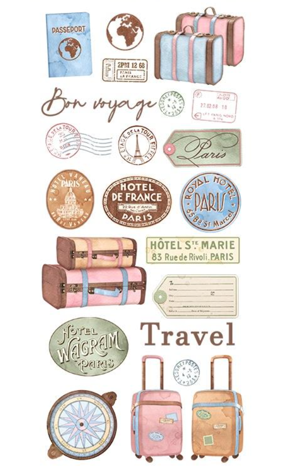 Rub On - Oh La La - Travel - Stamperia