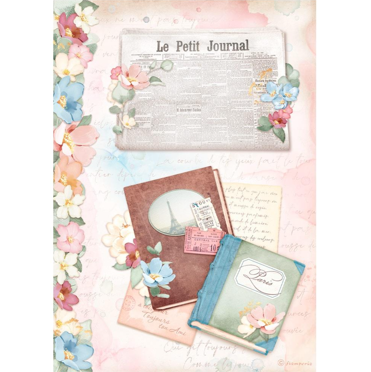 Rice Paper - Assorted Rice Paper A4 6/Sheets - Oh La La - Stamperia