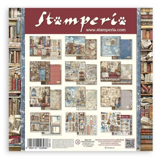 12x12 - Vintage Library - Double-Sided Paper Pad - Stamperia