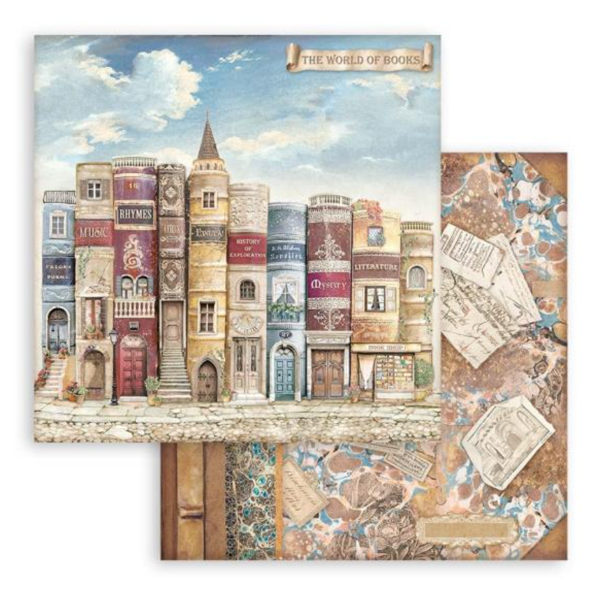 8x8 - Vintage Library - Double-Sided Paper Pad - Stamperia