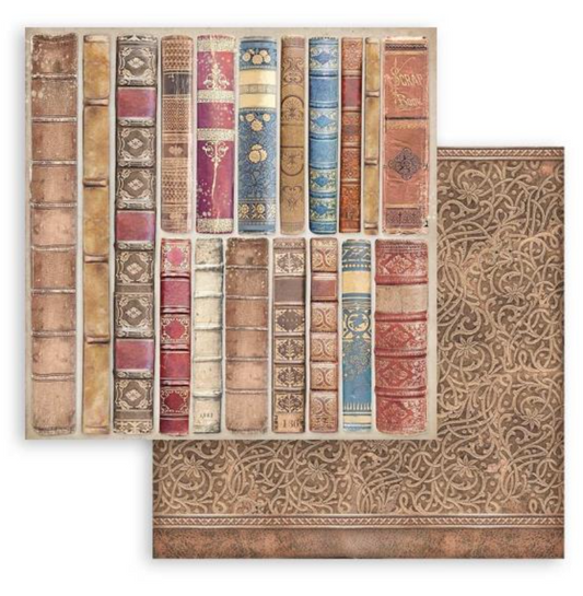 8x8 - Vintage Library - Backgrounds - Stamperia