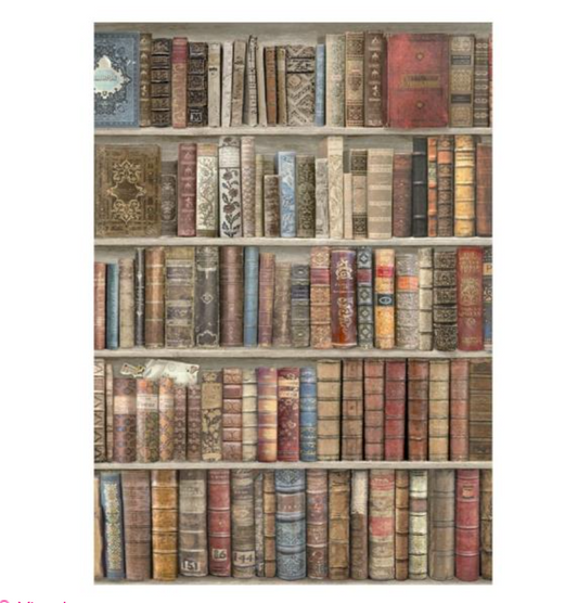 Assorted Rice Paper Backgrounds A6 8/Sheets - Vintage Library - Stamperia