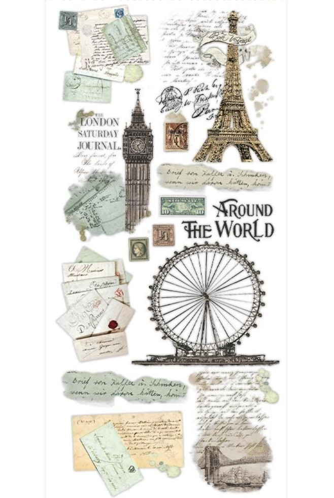 Around The World - Monuments - Rub-on - Stamperia