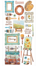 Sunflower Art - Brushes And Frames - Rub-on - Stamperia