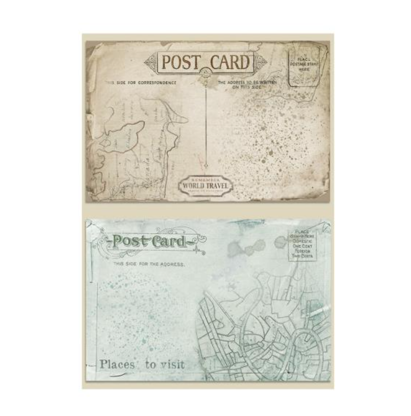 Around the World - Assorted Rice Paper Backgrounds A6 8/Sheets - Stamperia