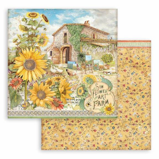 12x12 - Sunflower Art - Double-Sided Paper Pad - Stamperia