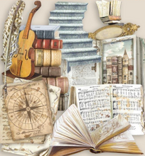 Ephemera - Vintage Library - Adhesive - Stamperia