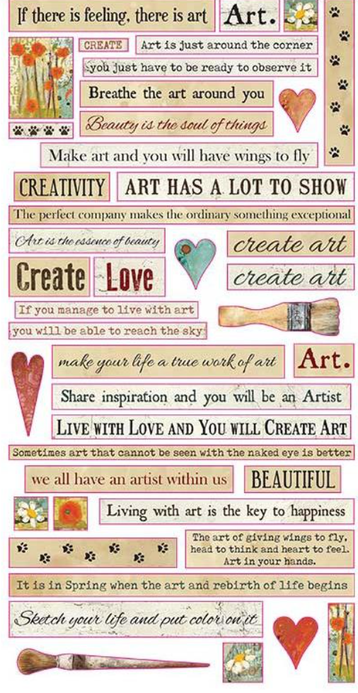 Chipboard - Atelier Quotes - Atelier Des Arts - Stamperia
