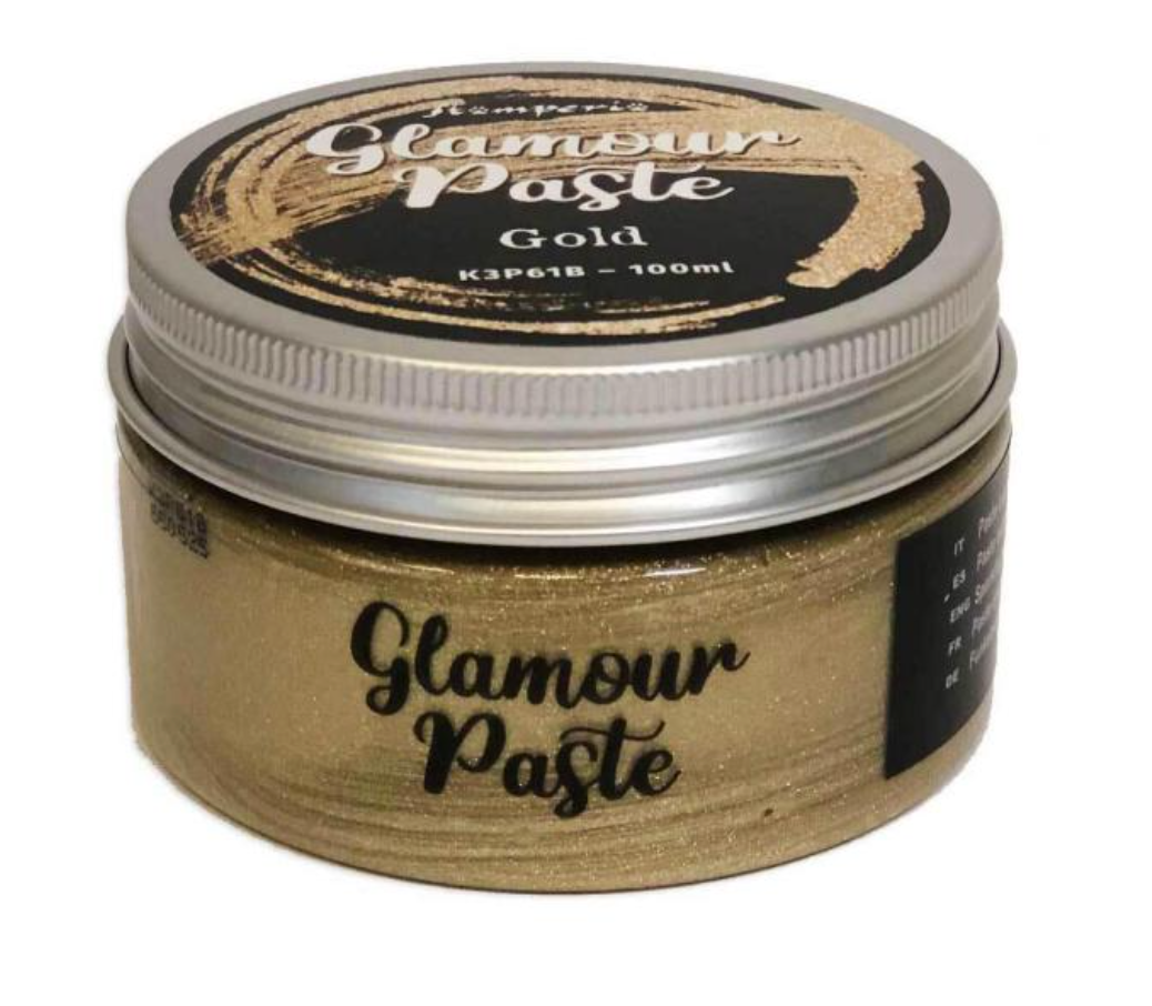 Glamour Paste - Gold - 100 ml - White - Mix Media Art - Stamperia