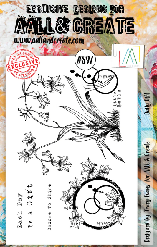 A5 - Daily Gift - Clear Stamp Set - AALL and Create - Designer Tracy Evans - #897