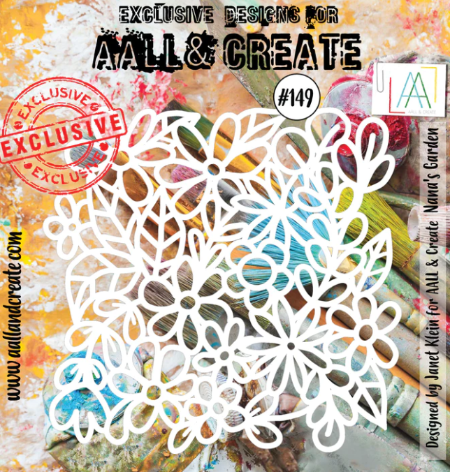 Aall and Create - Nana's Garden - 6x6 - Janet Klein - Stencil - #149