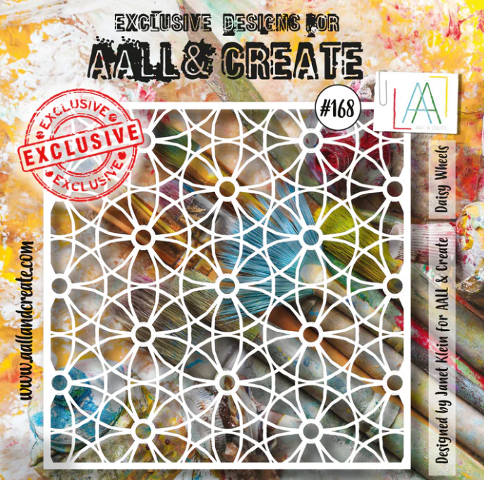 Aall and Create - Daisy Wheels - 6x6 - Janet Klein - Stencil - #168