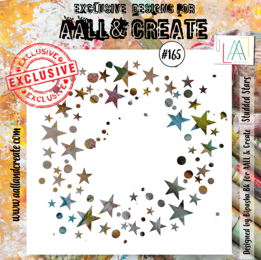 Aall and Create - Studded Stars - 6x6 - Janet Klein - Stencil - #165