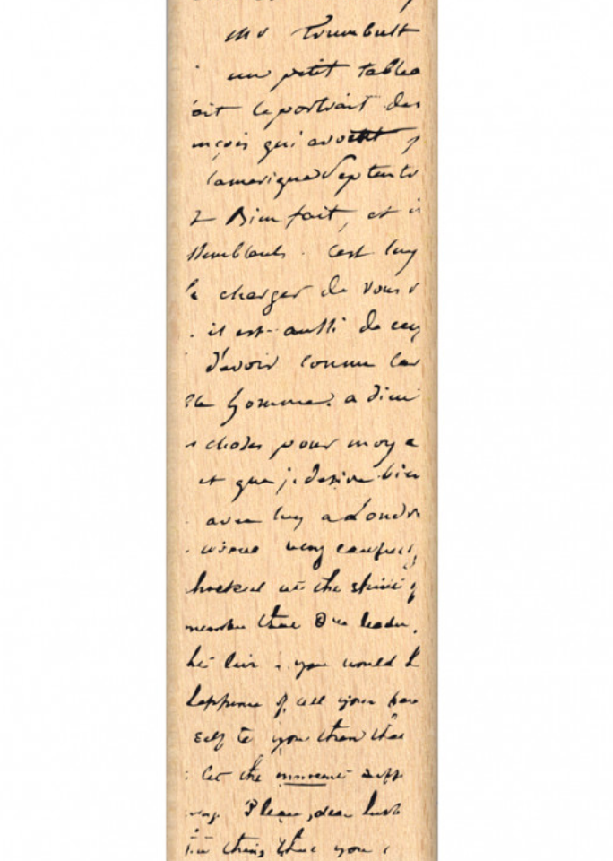 Manuscript Background - Wooden Mount Rubber Stamp - Florilèges Design