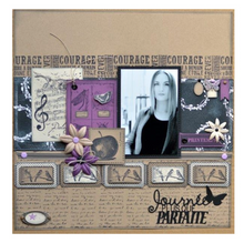 Manuscript Background - Wooden Mount Rubber Stamp - Florilèges Design