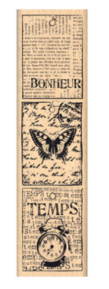 Small Vintage Labels - Wooden Mount Rubber Stamp - Florilèges Design
