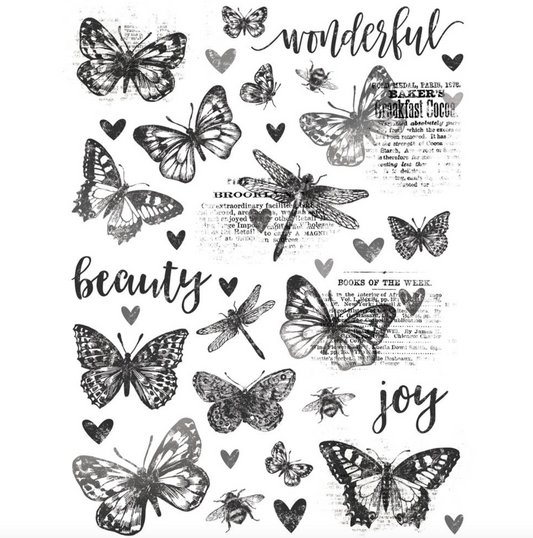 Simple Vintage Essentials - Rub-Ons - Butterflies - Simple Stories